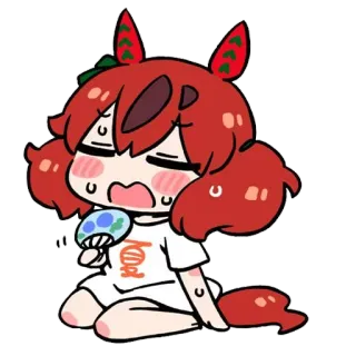 😮‍💨 AOK anime, chibi, cute, sweaty, fan telegram sticker