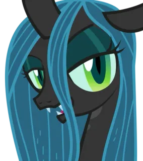 😏 Queen Chrysalis My Little Pony queen chrysalis, mlp, vilão, pônei, desenho animado, animado telegram sticker