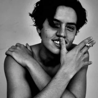🇲🇭 homme, cigarette, fumée, portrait, torse nu, niveaux de gris, personne, intérieur telegram sticker