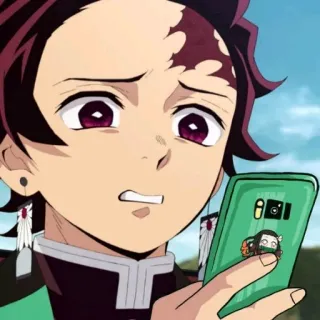 🌈 Tanjiro Kamado Demon Slayer anime, manga, demon slayer, tanjiro, nezuko, japanese animation, cartoon telegram sticker