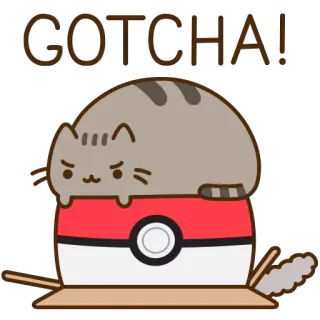 🎣 GOTCHA! 猫, ポケモン, ボックス, ステッカー, ガチャ telegram sticker