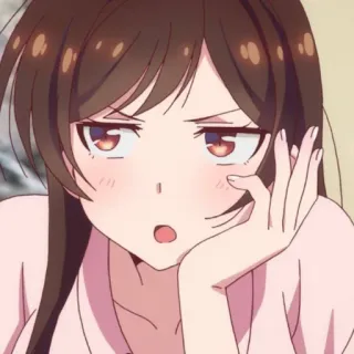 🍓 Chizuru Mizuhara Rent-A-Girlfriend Anime, Chizuru Mizuhara, Rent-a-Girlfriend, Fofo, Mangá, Japão, Garota telegram sticker