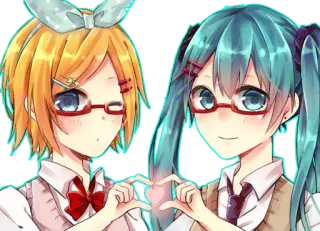 💙 anime, meninas, fofo, kawaii, desenho animado, animação telegram sticker