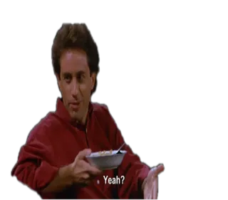 🙄 Jerry Seinfeld Seinfeld Yeah? Jerry Seinfeld, Seinfeld, comedy, tv show telegram sticker