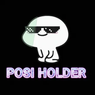😎 POSI HOLDER наклейка, мультик, очки, персонаж telegram sticker