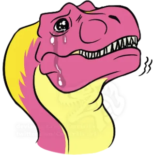 😢 Deviant Art
Twitter dinosaurio, t-rex, llorando, triste, rosa, amarillo telegram sticker