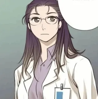 🍙 femme, scientifique, lunettes, blouse, chercheuse, médical, médecin telegram sticker