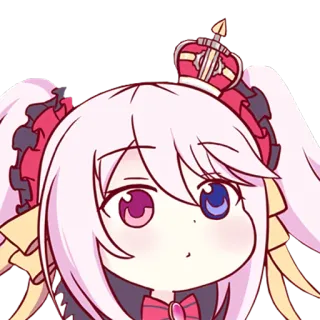 😶 Anime, Desenho animado, Princesa, Coroa, Bonito, Kawaii telegram sticker