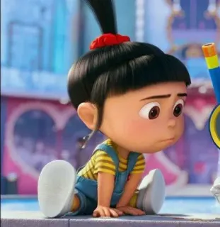 🧐 Agnes Despicable Me cartoon, animated, girl, character, cute telegram sticker