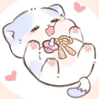 🎐 cute, cat, sticker, kitten, adorable, cartoon telegram sticker