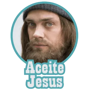 😇 Jesus Aceite Jesus Yesus, pria, jenggot, potret telegram sticker