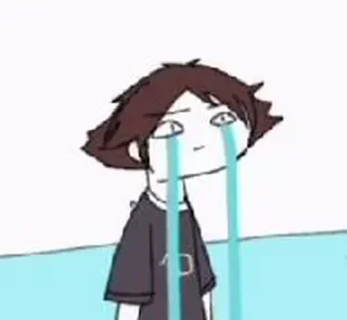😥 triste, chorando, lágrimas, emoção, desenho animado telegram sticker