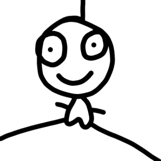 🙂 monigote, dibujo animado, dibujo, minimalista, arte, personaje telegram sticker