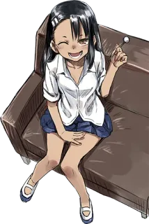 😉 Nagatoro Don't Toy with Me, Miss Nagatoro Anime, Nagatoro, Miss Nagatoro, Postać, Manga, Kreskówka telegram sticker