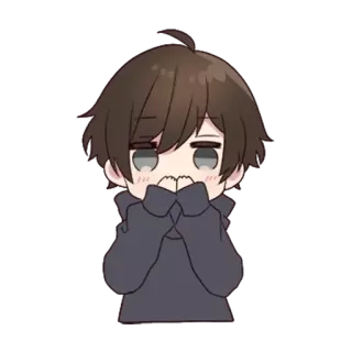 😱 anime, chibi, cute, boy, character telegram sticker