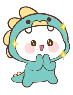✨ dinosaur, cute, kawaii, cartoon, sticker telegram sticker