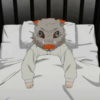 🐷 Inosuke Hashibira Demon Slayer Anime, Demon Slayer, Inosuke, Máscara, Javali, Fofo whatsapp sticker