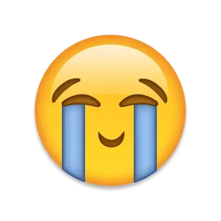 😭 Emoji, Chorando, Triste, Lágrimas, Rosto, Amarelo telegram sticker