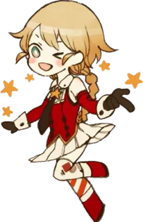 😉 Anime, Cartoon, Personage, Schattig, Sterren, Kawaii, Animatie telegram sticker