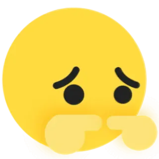 👉 Emoji, Triste, Chorando, Amarelo, Rosto whatsapp sticker