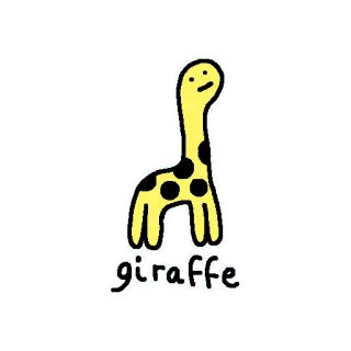 🦄 giraffe jirafa, animal, dibujos animados, lindo, amarillo, manchas telegram sticker