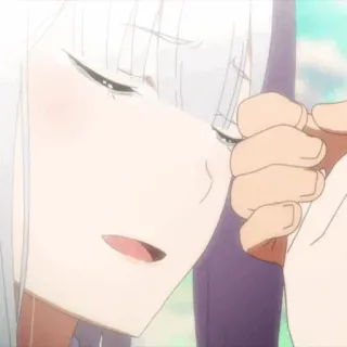 🤍 Emilia Re:Zero Anime, piangere, Emilia, Re:Zero, triste, Waifu telegram sticker