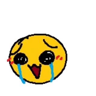 🤩 chorando, triste, emoji, lágrimas, emocional, angustiado telegram sticker