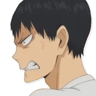 😠 Kageyama Tobio Haikyuu!! Аниме, Злой, Волейбол, Спорт, Решительный telegram sticker