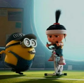 🔥 Despicable Me Minion, Agnes, Latihan, Kartun telegram sticker