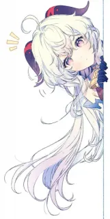 👋 Ganyu Genshin Impact Anime, Sticker, Charakter, Videospiel, Genshin Impact, Ganyu telegram sticker