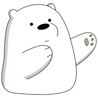 🤗 Ice Bear We Bare Bears oso, dibujos animados, blanco, personaje, animal telegram sticker