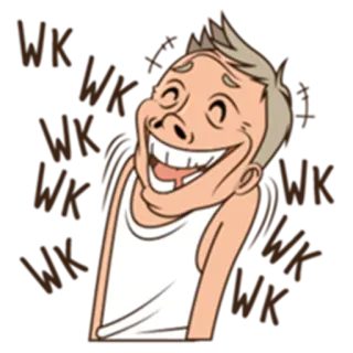 😅 WK risada, meme, engraçado, piada, humor whatsapp sticker