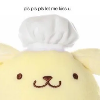 🍄 pls pls pls let me kiss u cartoon dog, plush, cute, request telegram sticker