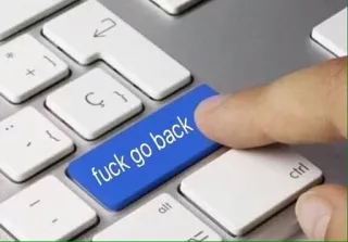 ⏪ fuck go back keyboard, tombol, mengetik, internet, meme, menyinggung, kata-kata kotor telegram sticker