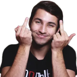 🖕 doigt d'honneur, offensant, geste, homme, impoli telegram sticker