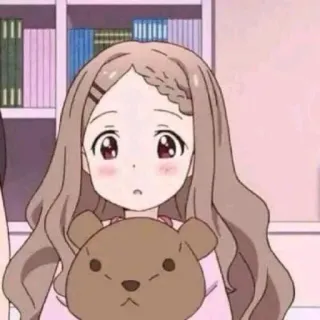 💛 Anime, Cô gái, Gấu bông, Dễ thương, Kawaii telegram sticker