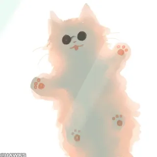 🐱 @HAWKS chat, mignon, animal, autocollant, fantaisiste, duveteux telegram sticker