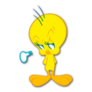 😏 Tweety Bird cartoon, bird, Looney Tunes, Tweety telegram sticker