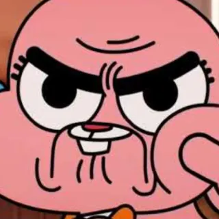 😑 Anais Watterson The Amazing World of Gumball Cartoon, animiert, wütend, Meme whatsapp sticker