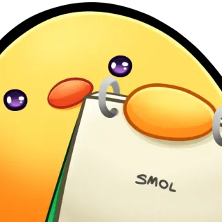 🐤 SMOL lindo, pequeño, adorable, pájaro, dibujos animados, amarillo whatsapp sticker