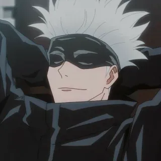 🍡 Gojo Jujutsu Kaisen anime, gojo, jujutsu kaisen, personagem, relaxado telegram sticker