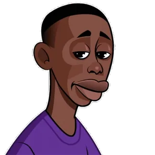 😳 dessin animé, homme, personnage, portrait, visage, personne telegram sticker