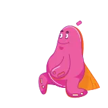👍 Barbapapa cartoon, animation, Barbapapa, pink, friendly telegram sticker
