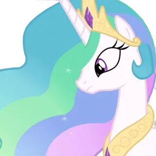 😳 Princess Celestia My Little Pony cartone animato, pony, cavallo, principessa, Celestia, magia, amicizia telegram sticker