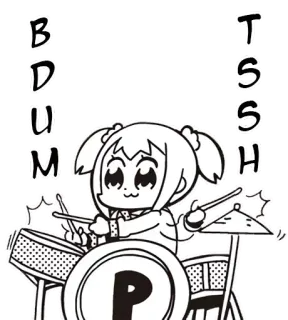 🥳 BDUM
TSSH perkusja, bębny, kreskówka, muzyka, postać telegram sticker