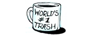 ☕ WORLD'S #1 TRASH sampah, mug, terbaik, lucu telegram sticker
