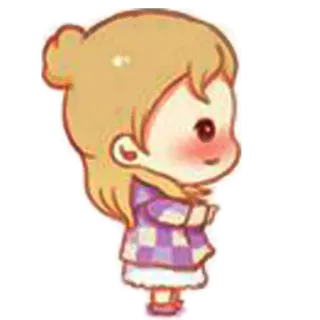 👉 Мультфильм, Девушка, Милый, Персонаж, Рисунок telegram sticker