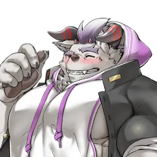 😊 furry, anthro, hewan, karakter, seni telegram sticker