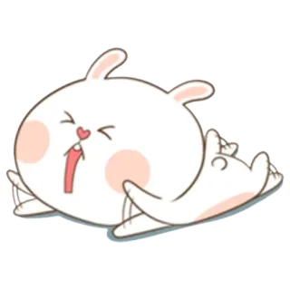 😭 conejo, conejo, dedo corazón, gesto ofensivo, sticker, dibujo animado whatsapp sticker