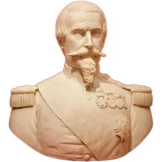 🫡 bust, sculpture, military, officer, uniform, portrait, marble, historical figure telegram sticker
